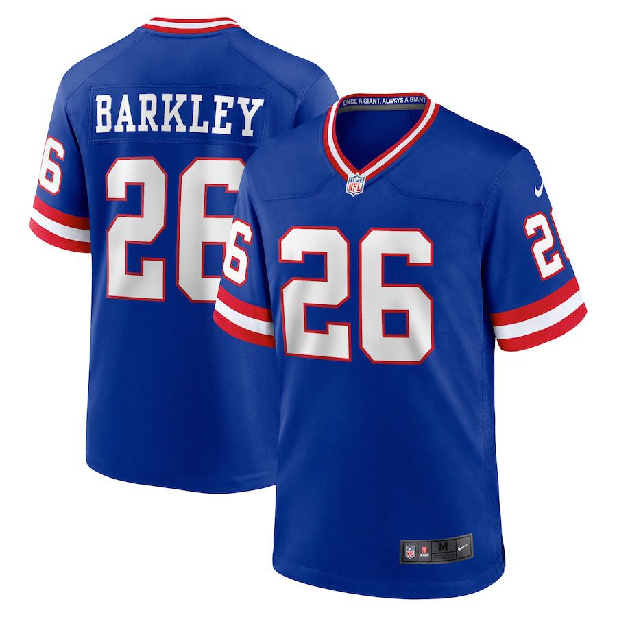 Men New York Giants #26 Saquon Barkley Nike Royal Classic Player Game NFL Jersey->baltimore ravens->NFL Jersey